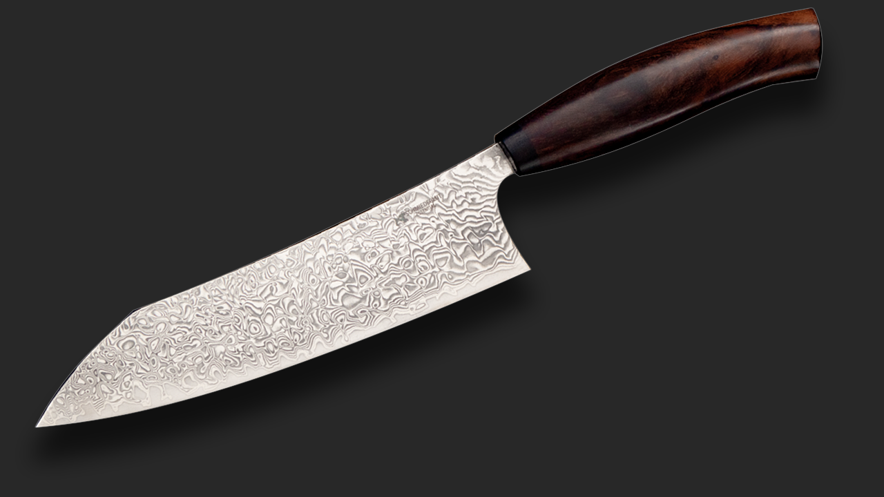 Santoku Essential Hochglanzpoliert Wüsteneisenholz